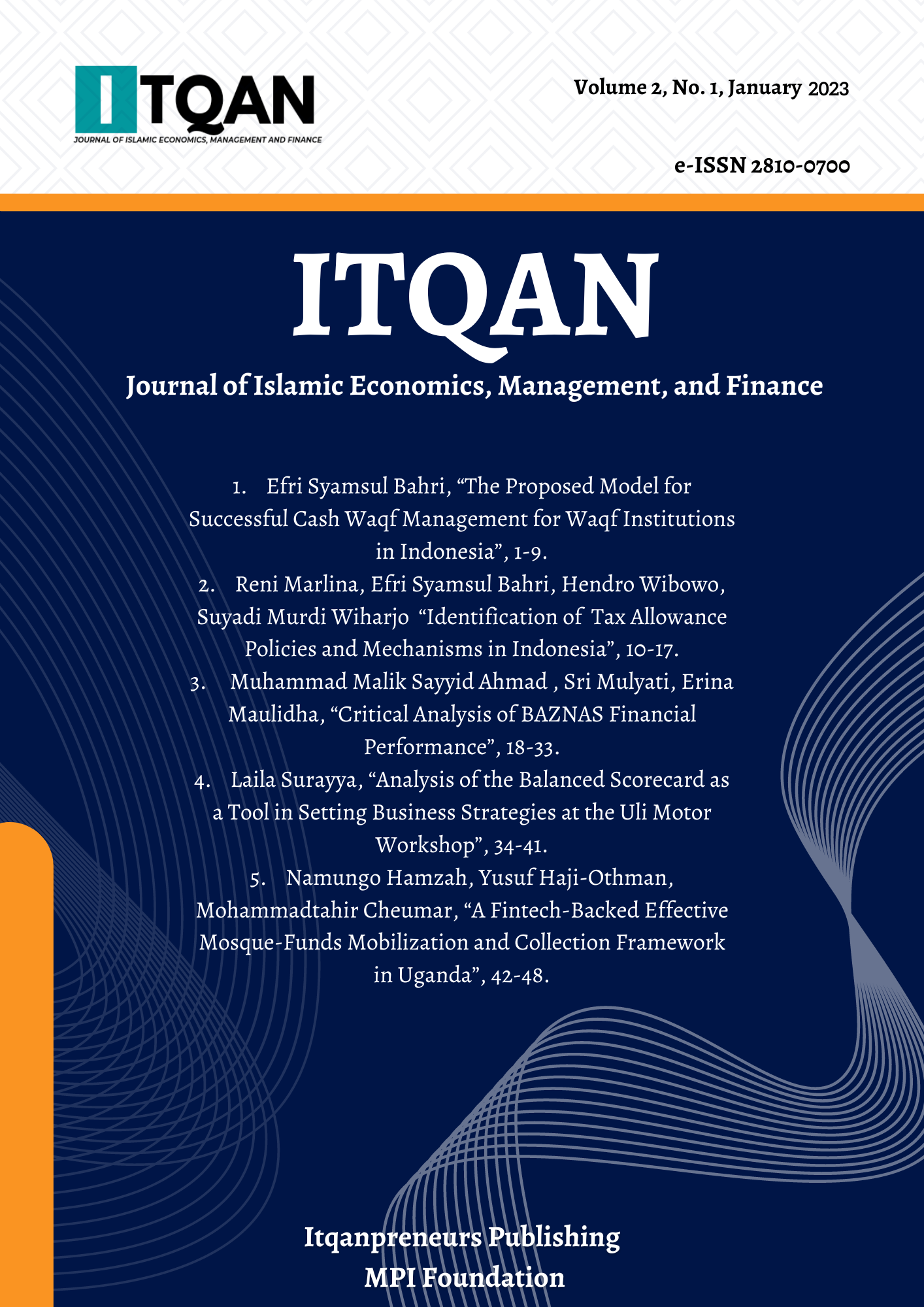 Vol. 2 No. 1 (2023) ITQAN Journal of Islamic Economics, Management, and Finance